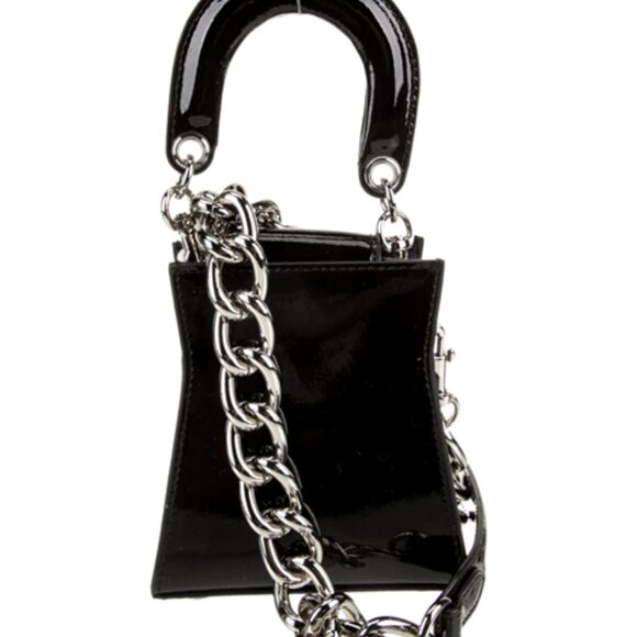 GIFTABLE NWT $750 Vivienne Westwood Kelly Patent Leather Top Handle Shoulder Bag - Picture 5 of 15